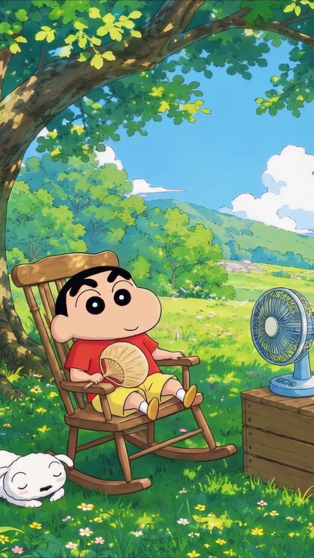 蜡笔小新夏日悠闲野餐