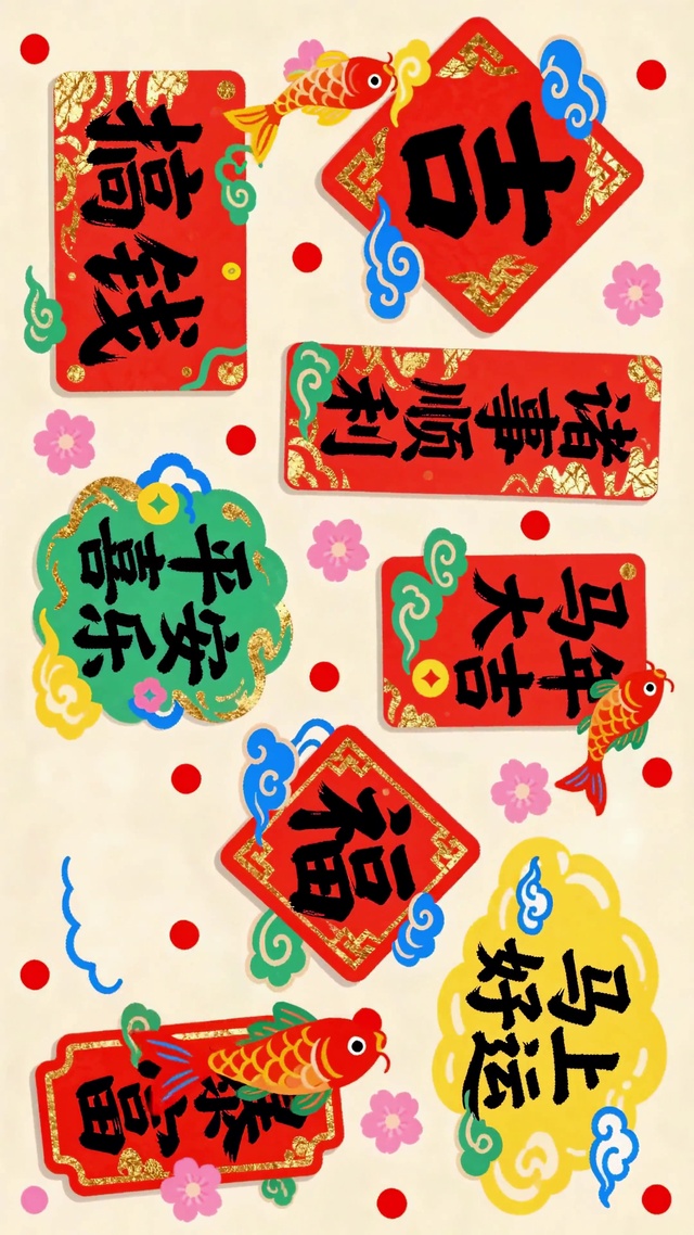 马年大吉新年喜庆祝福壁纸