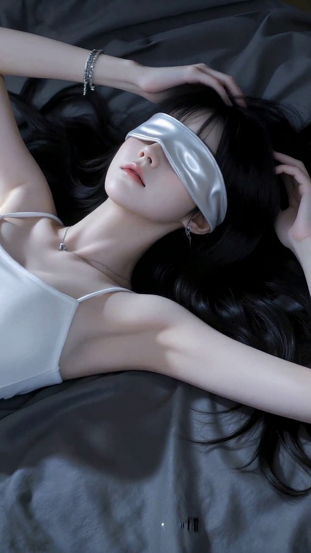 氛围感蒙眼美女