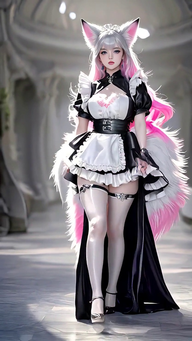 行走的女仆装小狐娘