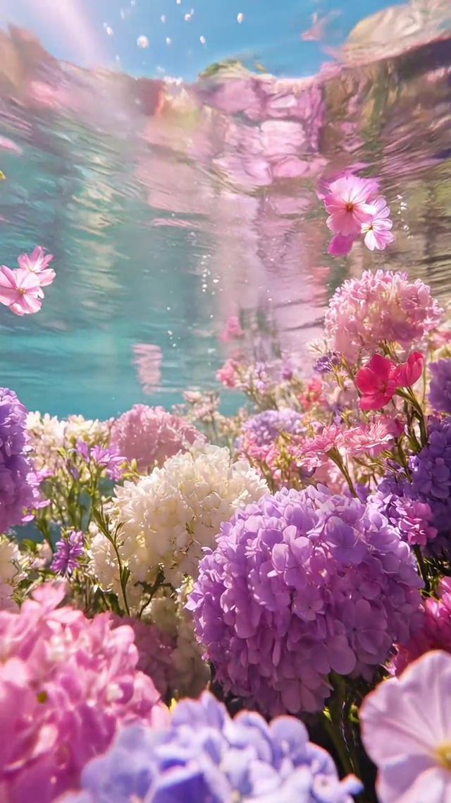 水中绣球花