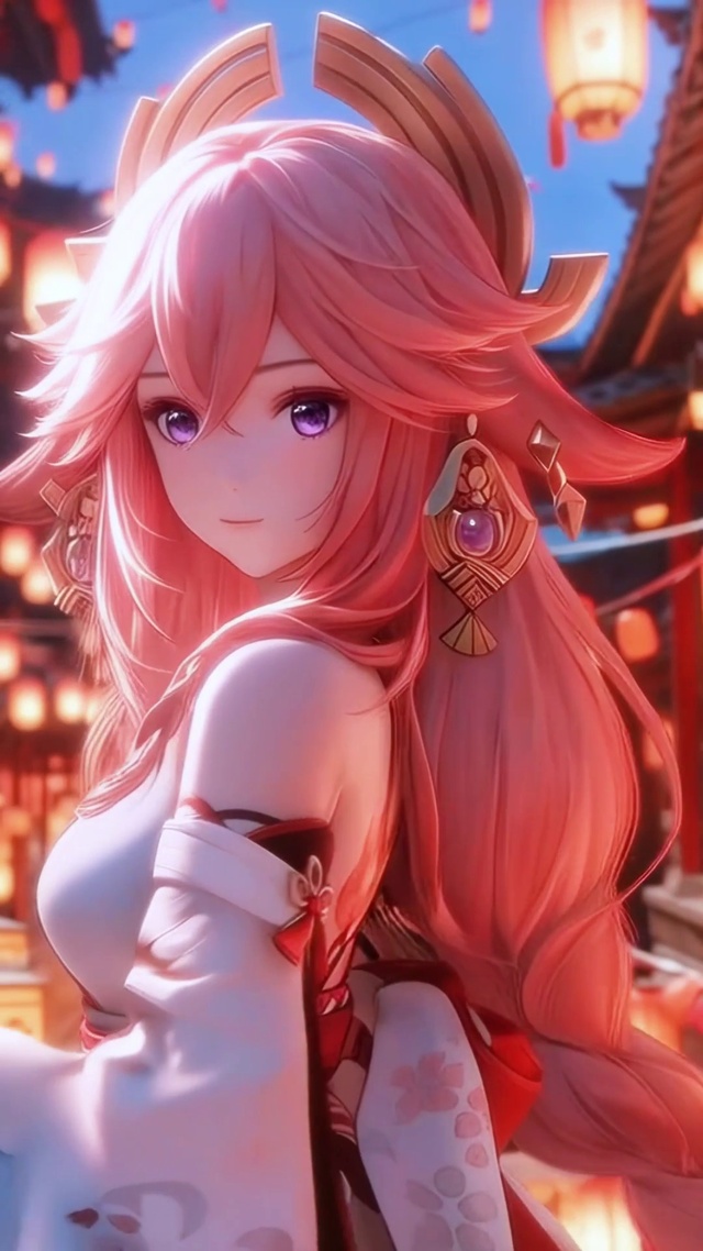 粉毛巫女