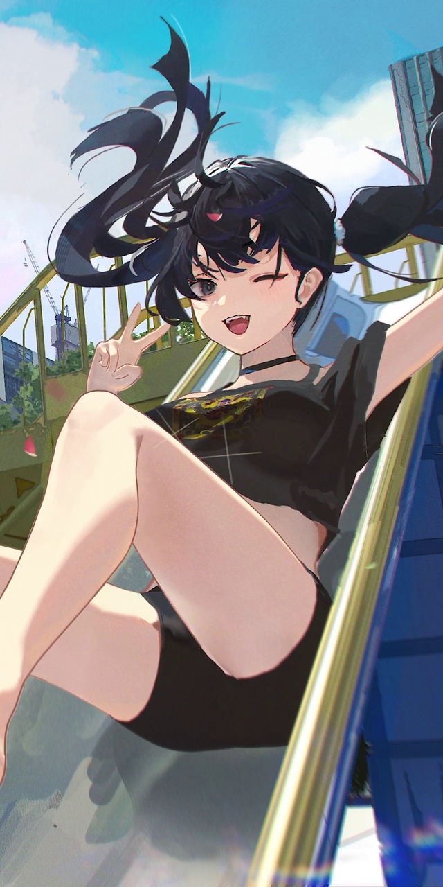 刀酱玩滑滑梯-画师：庄不纯