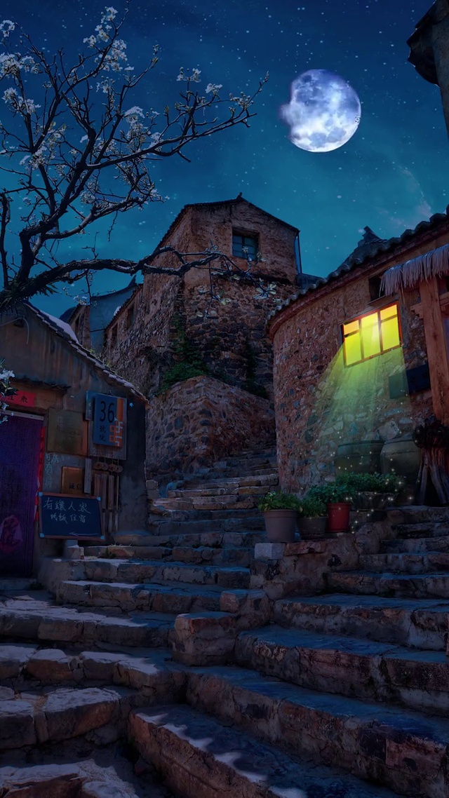 宁静的乡村夜晚