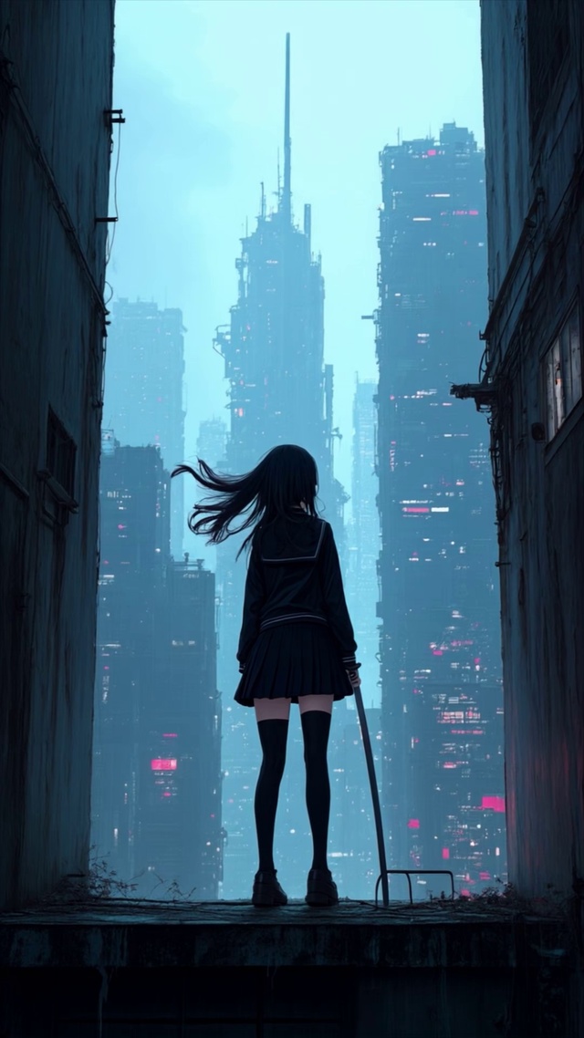 夜中の少女（4k）