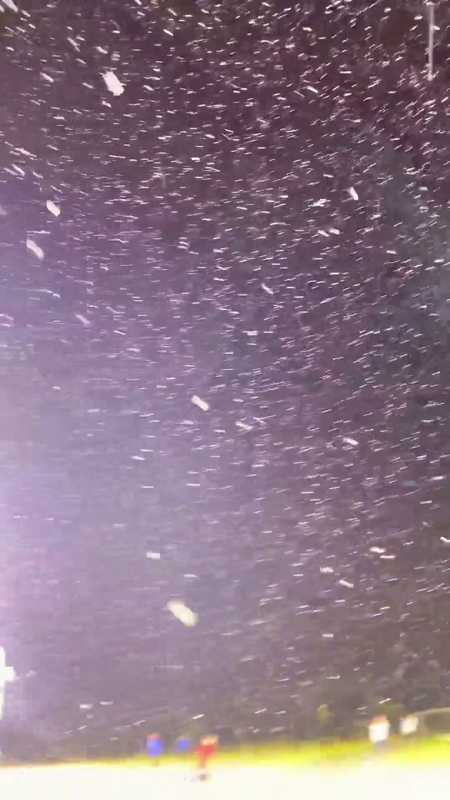 大雪纷飞的校园