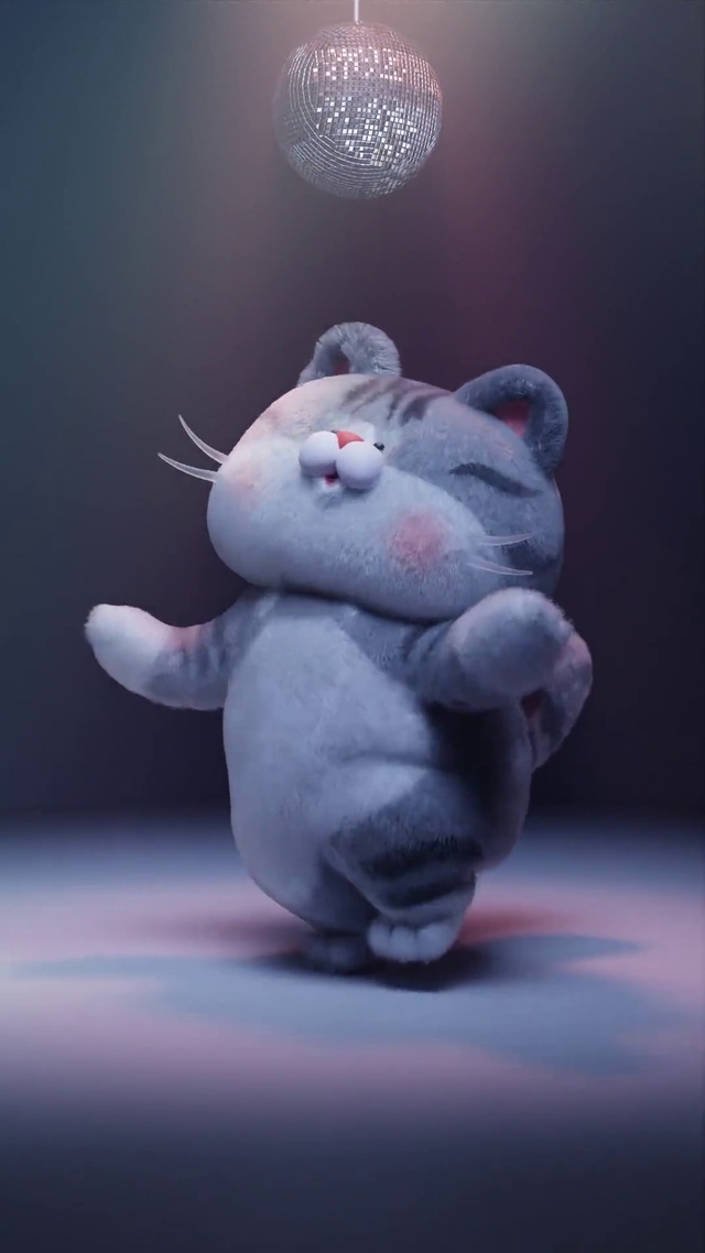 可爱的小熊跳舞