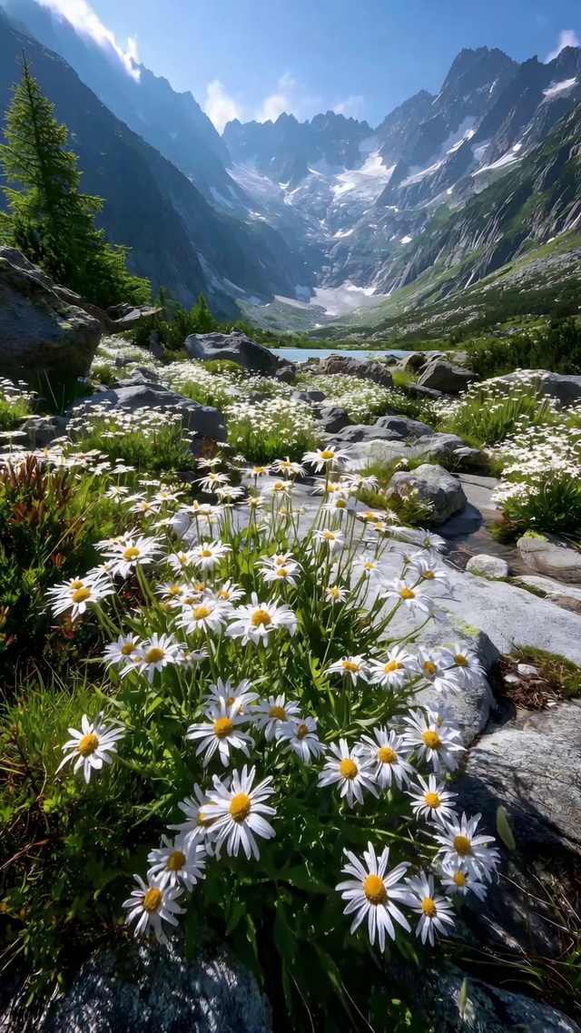 山野漫花，雪山赴夏