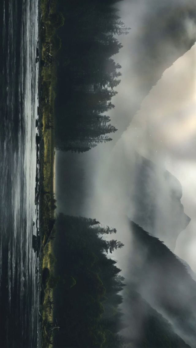 山水河流