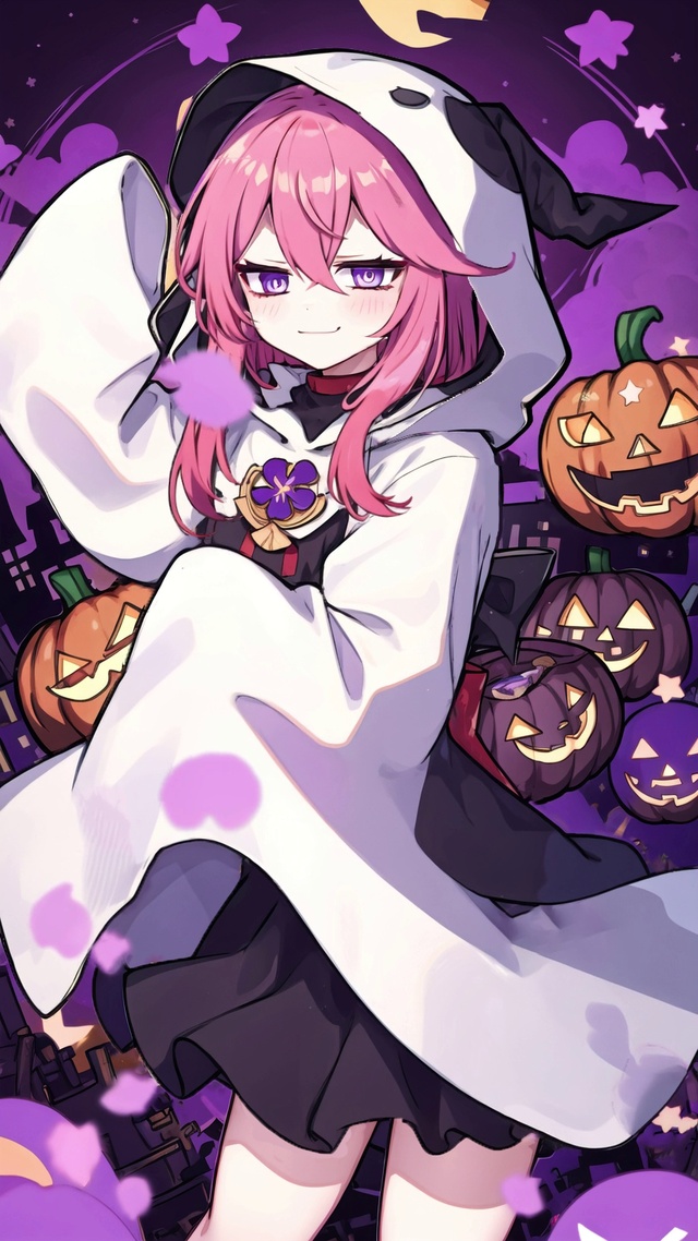 穿着幽灵装的八重神子