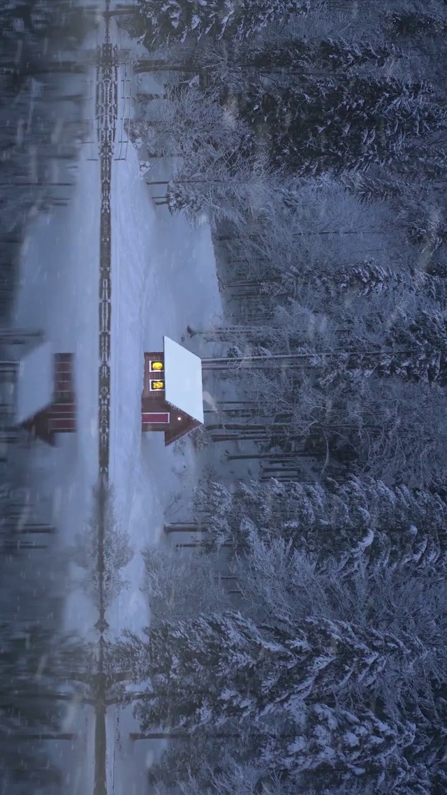 暴风雪中的小屋