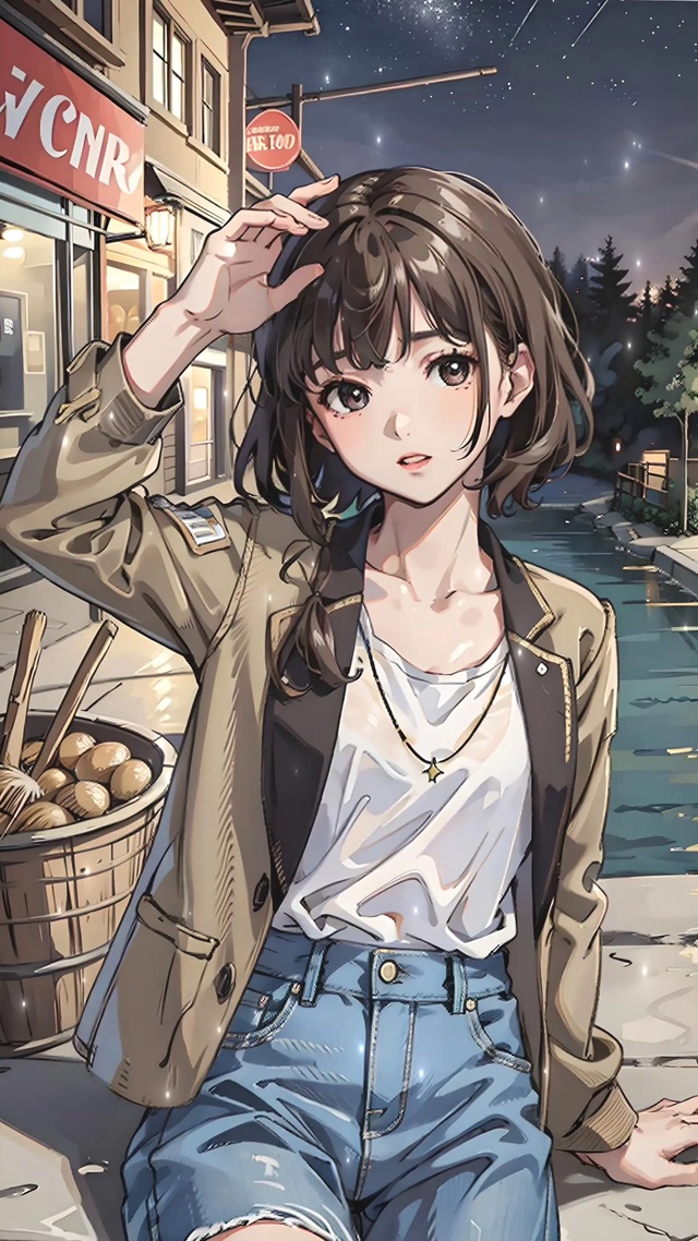 4K 水池边的少女