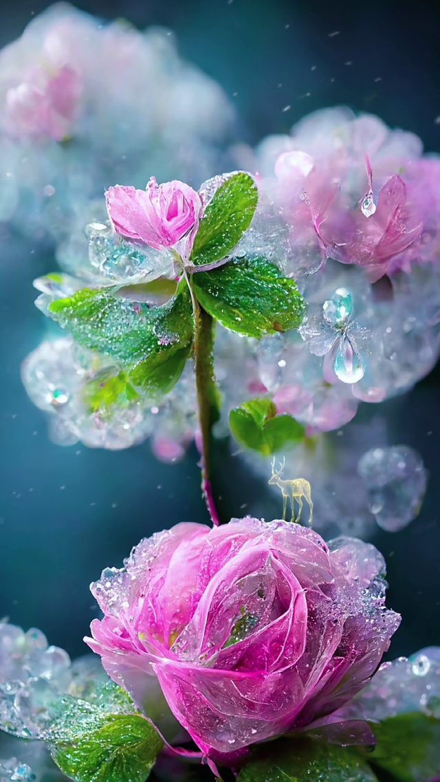 粉粉玫瑰花