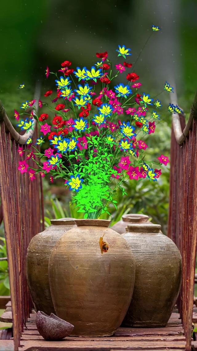 我想让花开满你心中每个角落，花开花落，陪你走过无数个花期