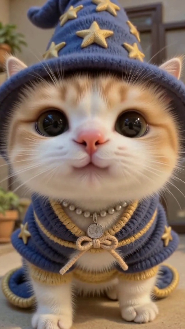 可爱魔法小橘猫