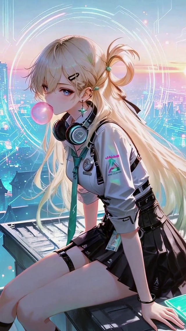 赛博都市天台美少女琳奈