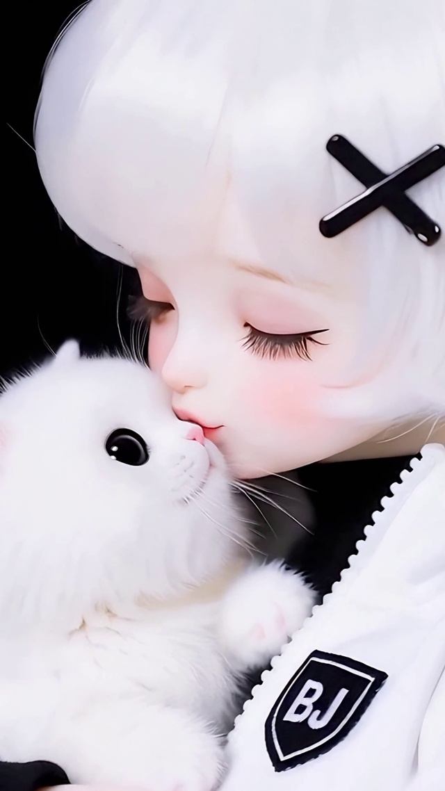 白毛少女的萌宠