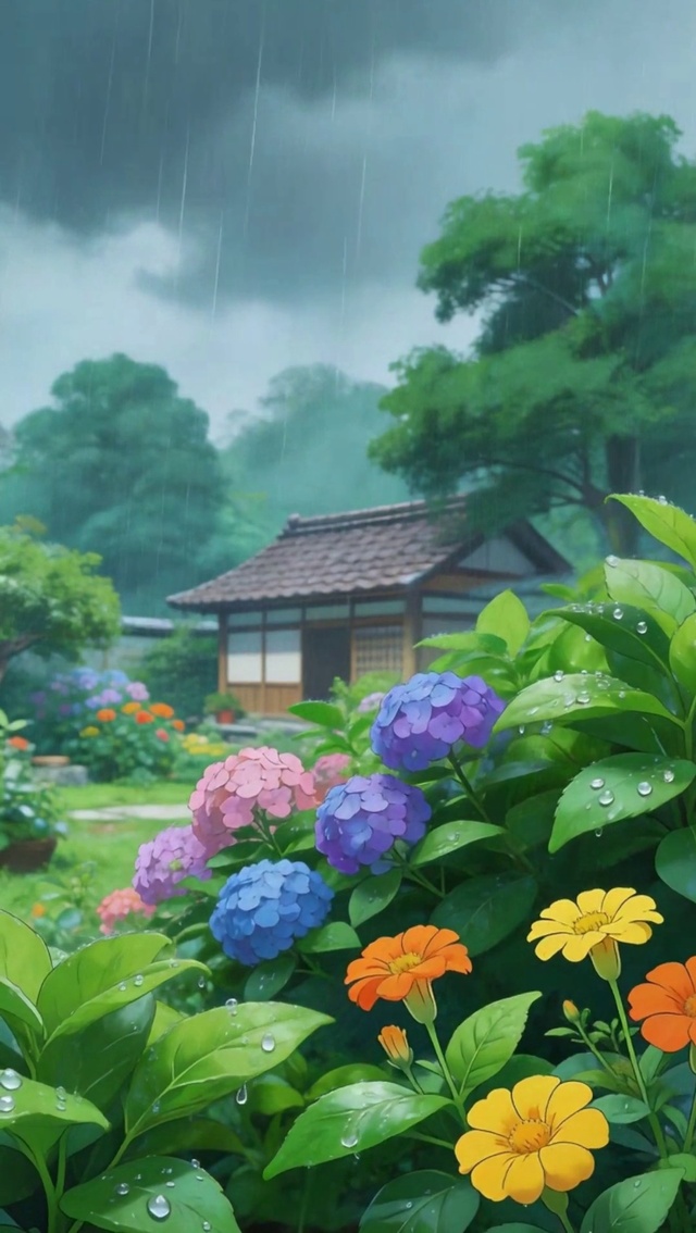 清新治愈雨
