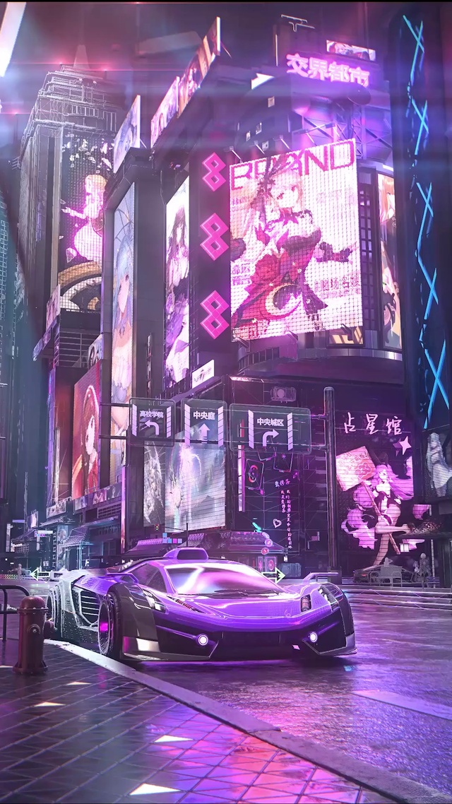 雨后霓虹交错——赛博朋克の深巷