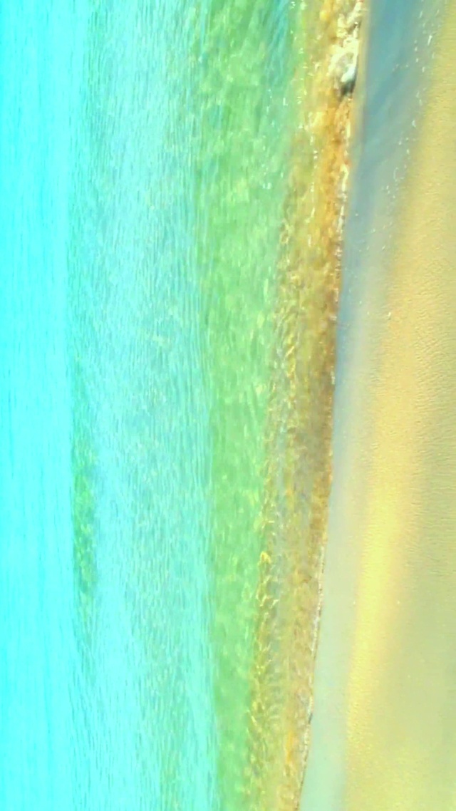 4K清澈沙滩海浪