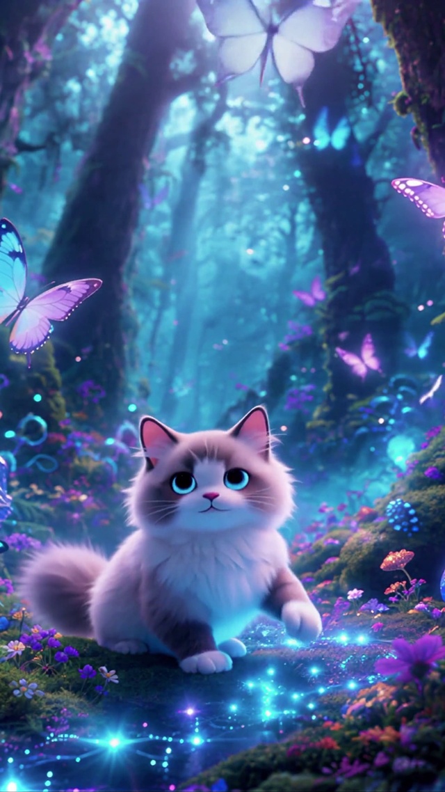 梦幻森林猫咪-无缝循环