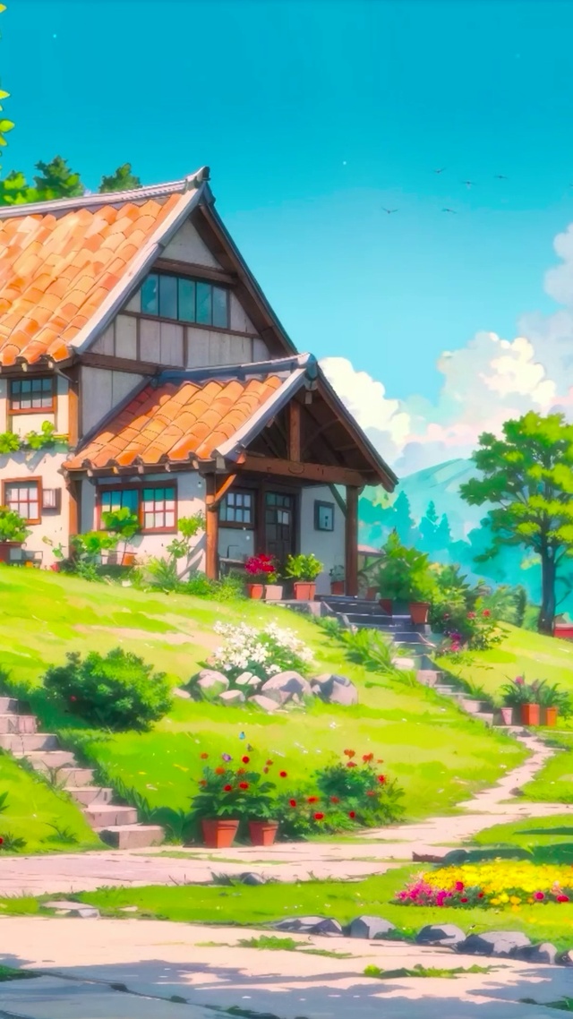 阳光湖畔郊外小屋