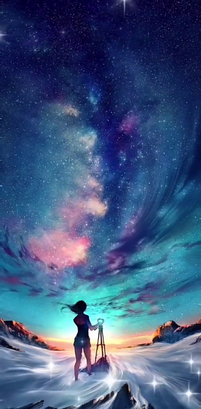 涌动的奇幻星空云海