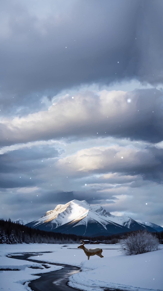 动态风景9|雪山神鹿
