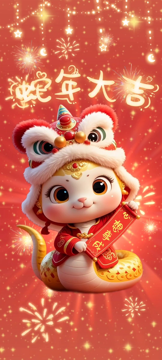 全屏对联蛇年大吉
