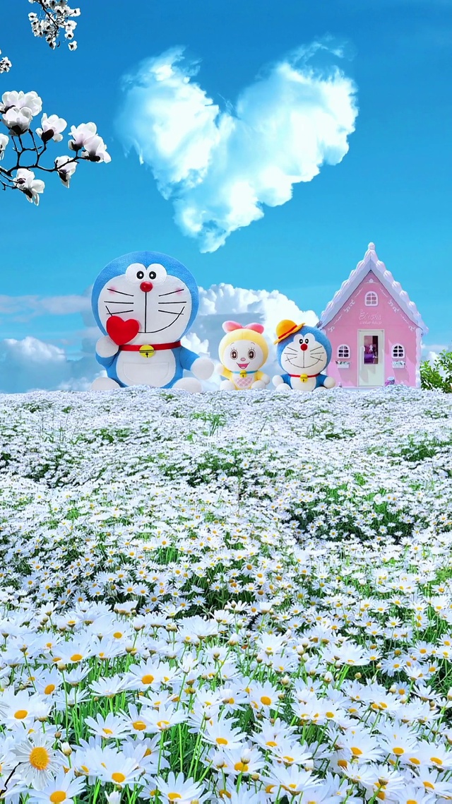 哆啦A梦和小雏菊