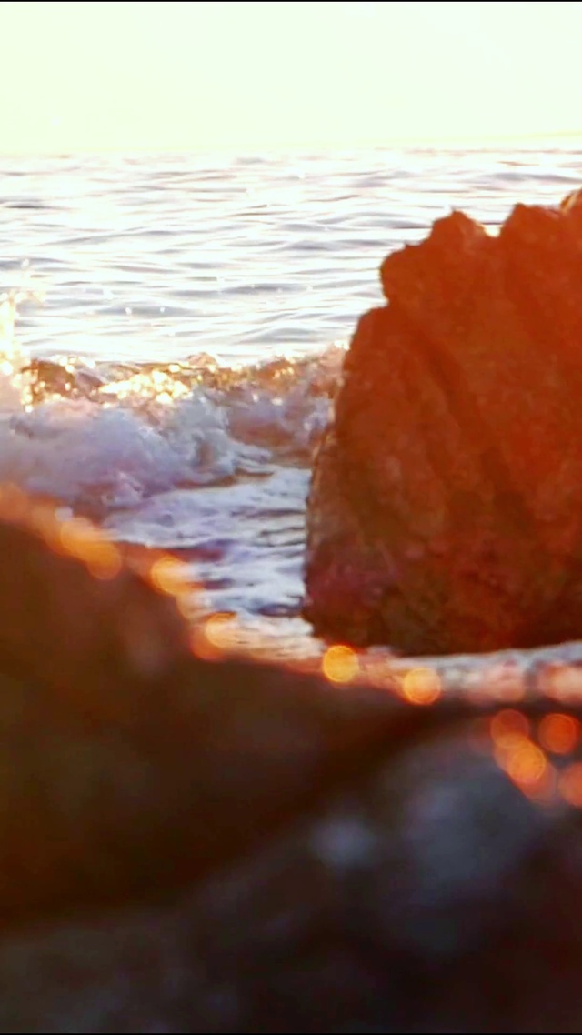 4K唯美夕阳海浪