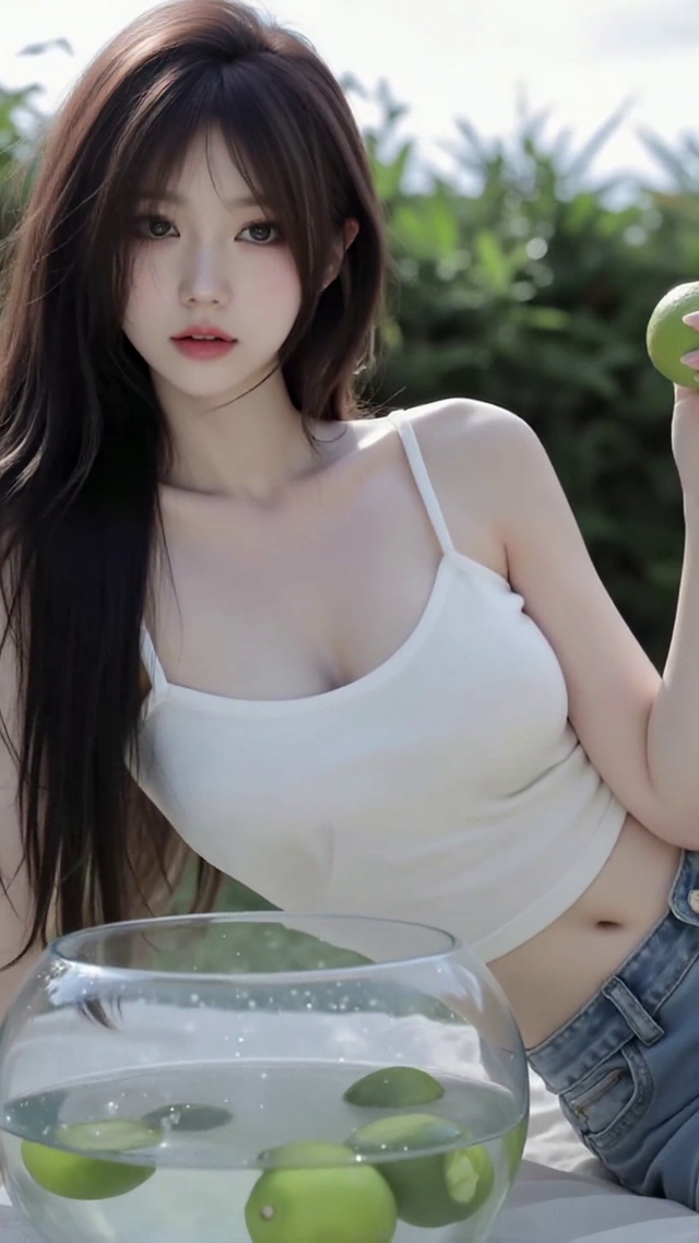 夏日清新青柠美女