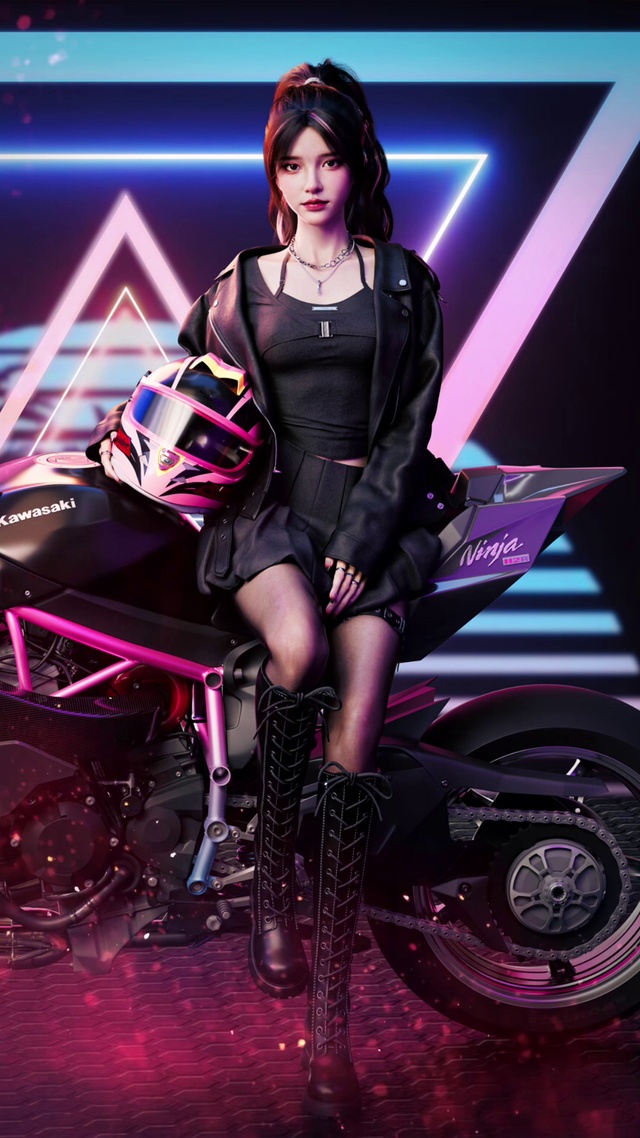 4K 超清 动态 机车美女