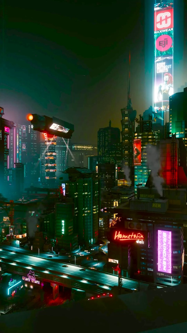 赛博朋克城市夜景