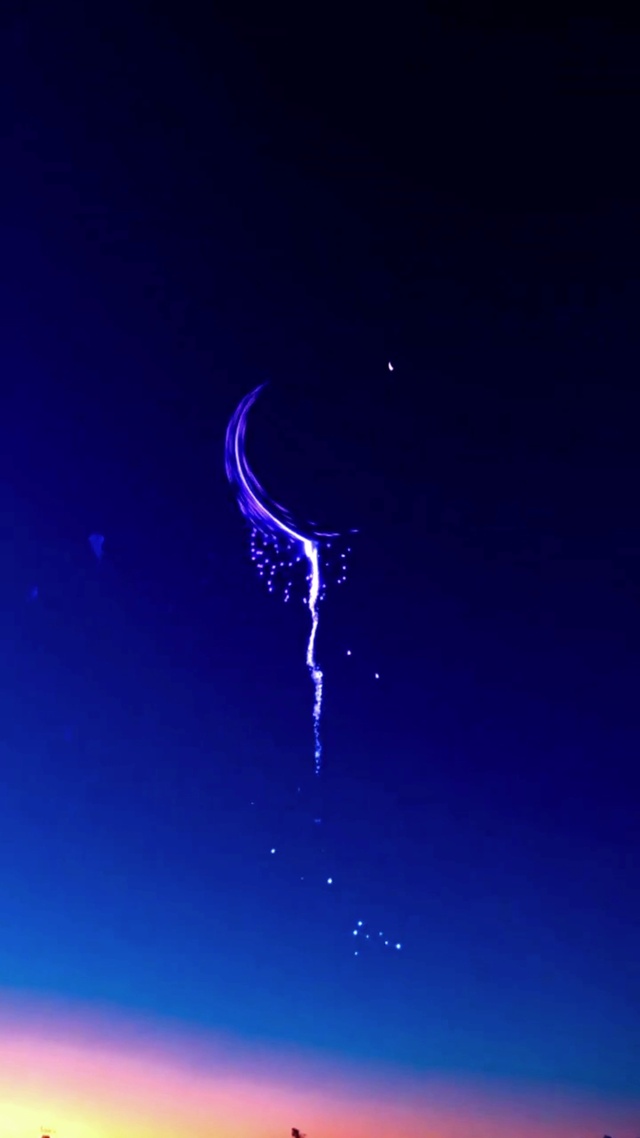 蓝色烟花