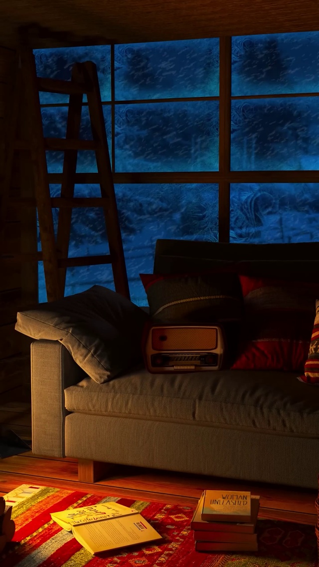 温暖的冬季小屋