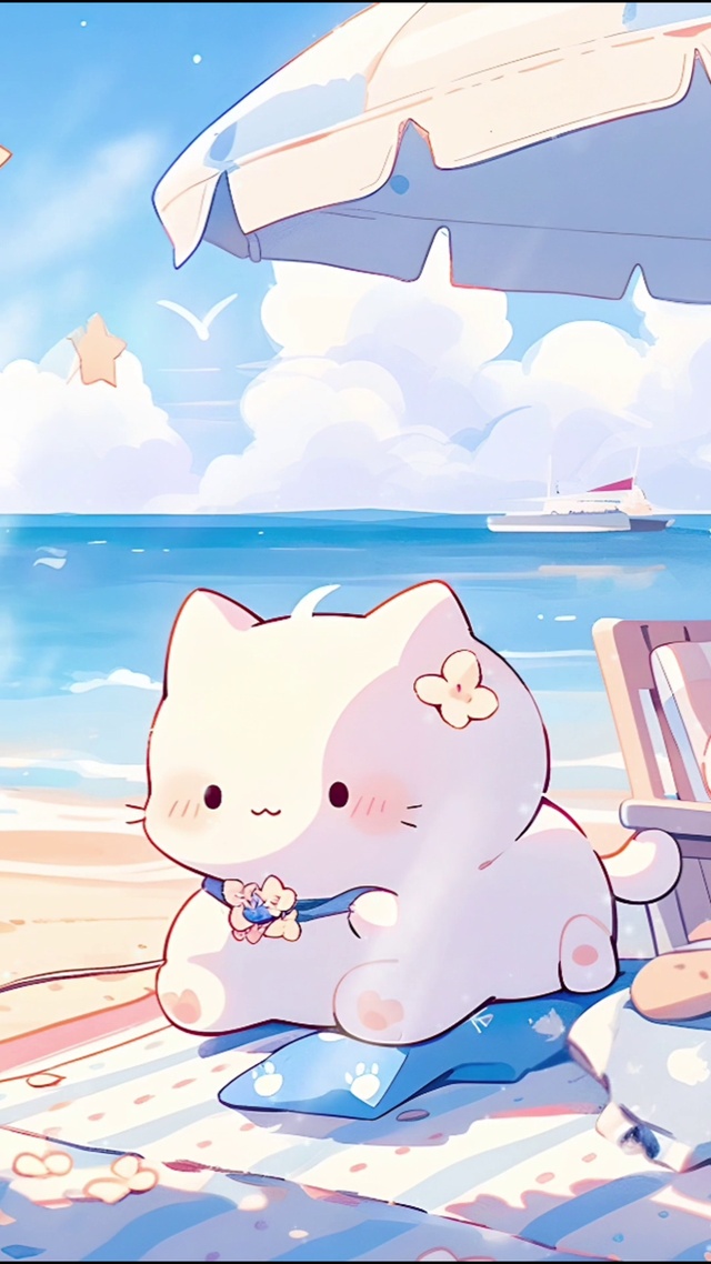 海边度假猫咪