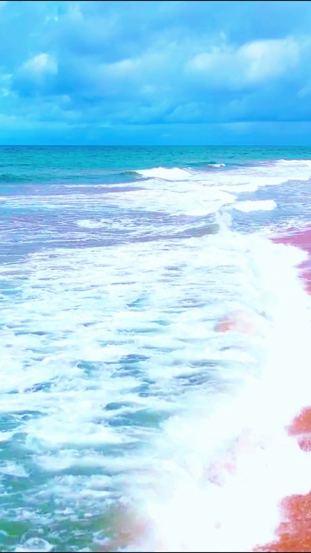 4K唯美沙滩海浪