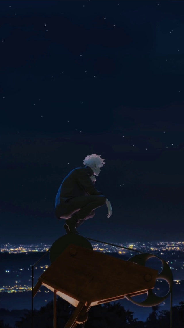 星空之下孤独一人