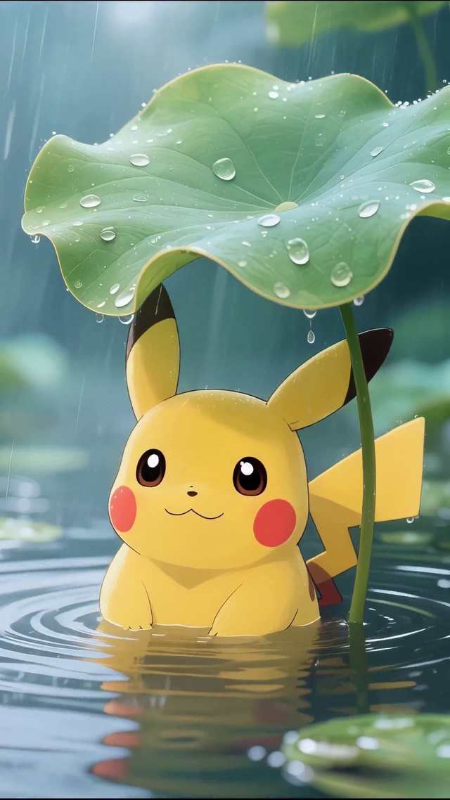 皮卡丘-淋雨