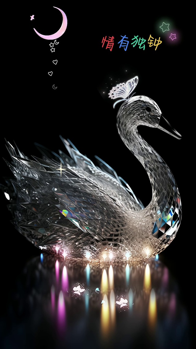 4K 月下的水晶天鹅