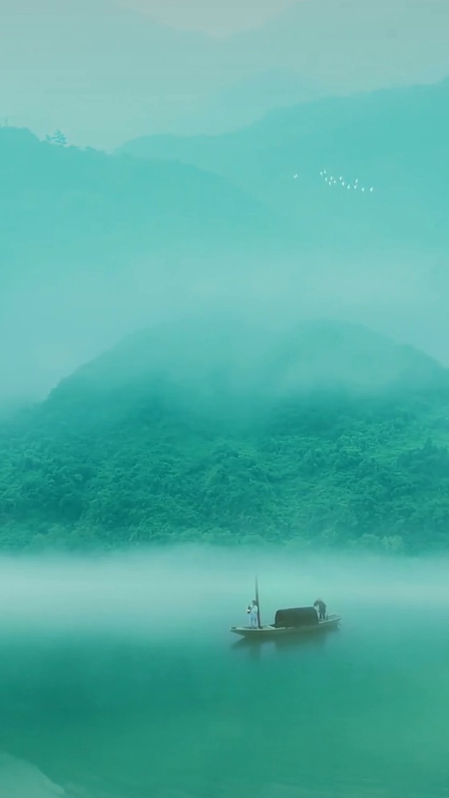 客路青山外，行舟绿水前（诗意唯美高清壁纸）