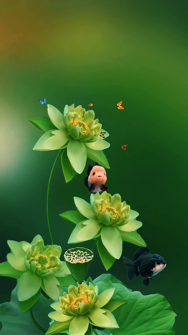 可爱的小金鱼4k