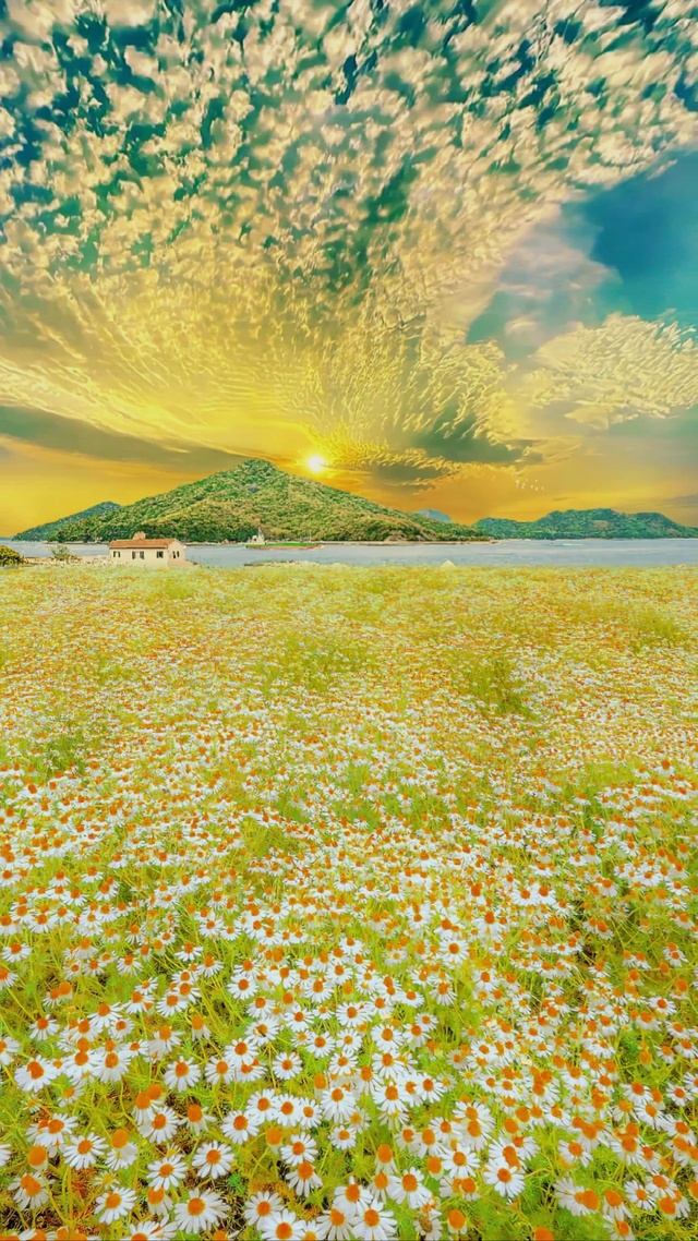 唯美雏菊花海