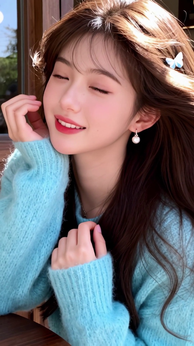 蓝衣少女