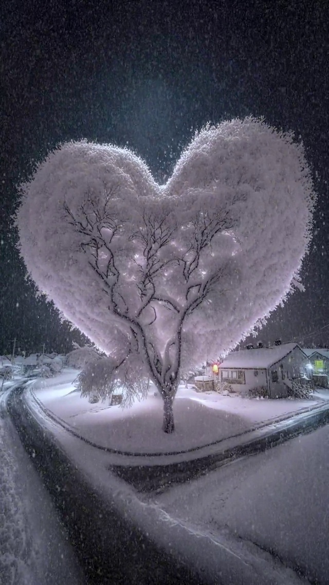 浪漫爱心树-大雪