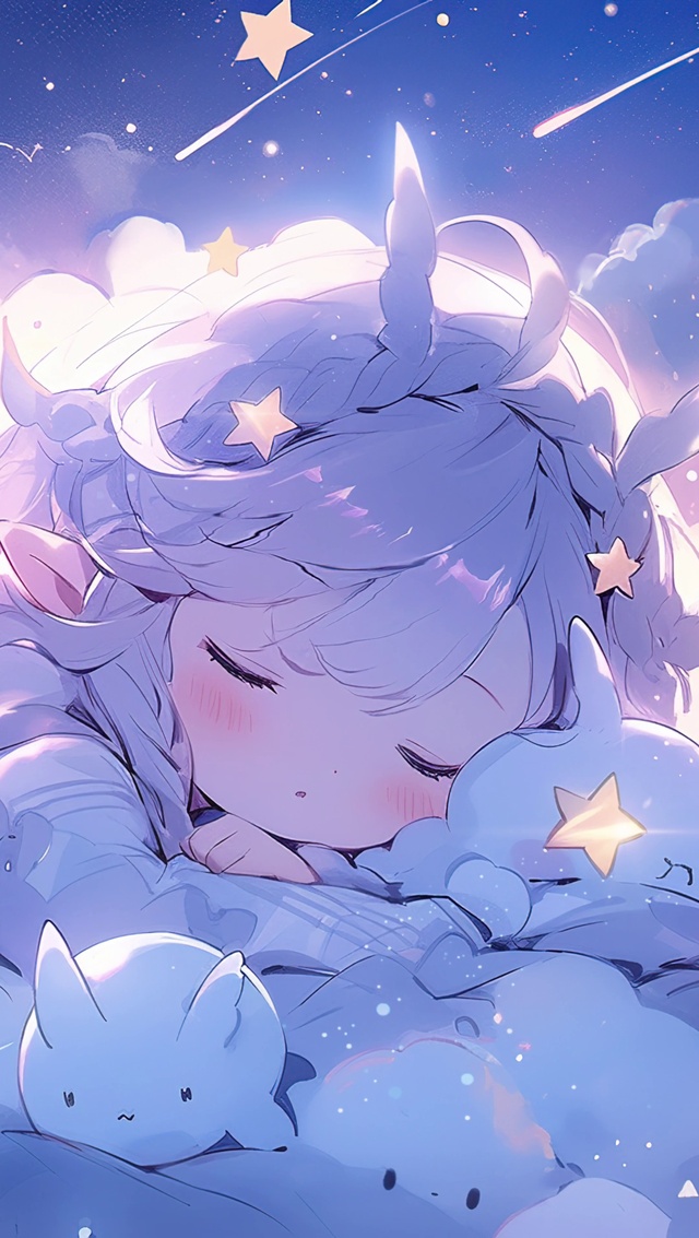 星夜说晚安(动漫手机动态壁纸) - 动漫手机壁纸下载 - 元气壁纸