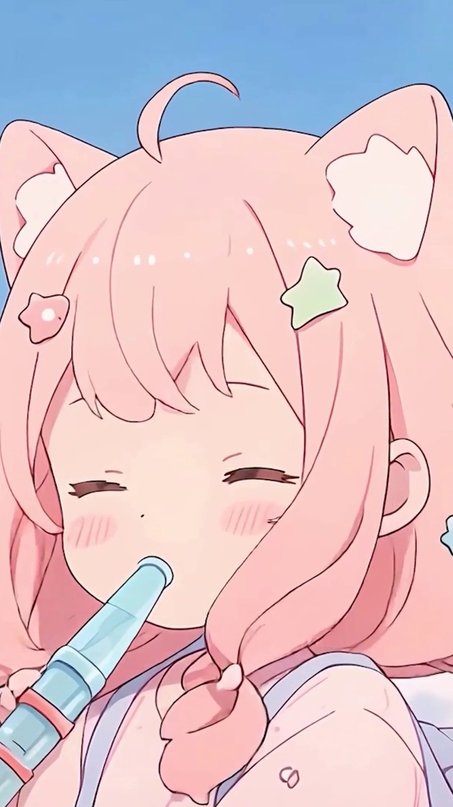 吹泡泡女孩
