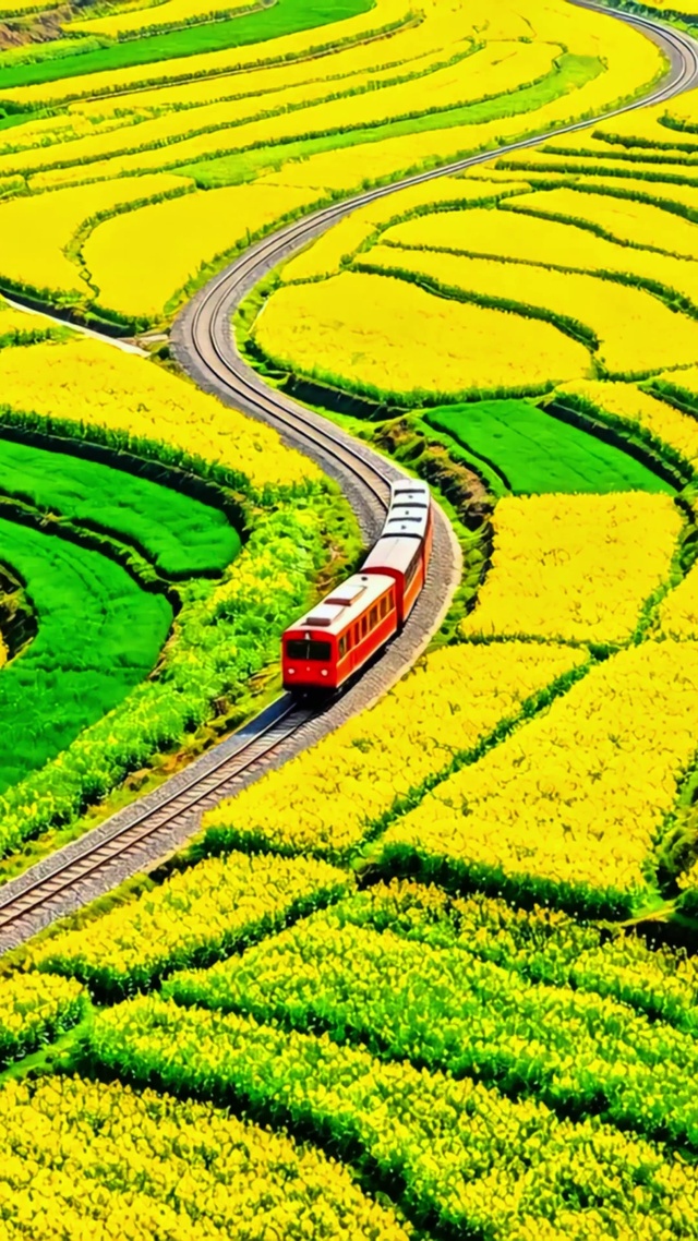 治愈花海列车4K