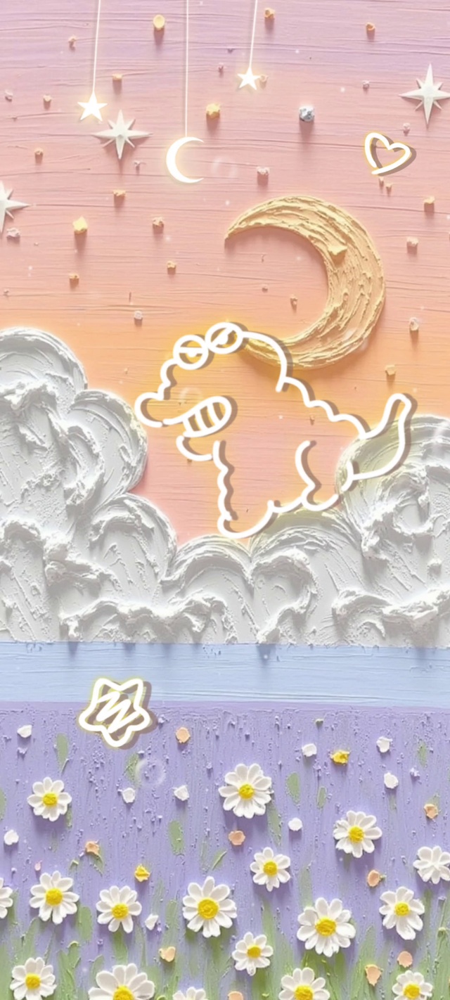 粉紫渐变小雏菊